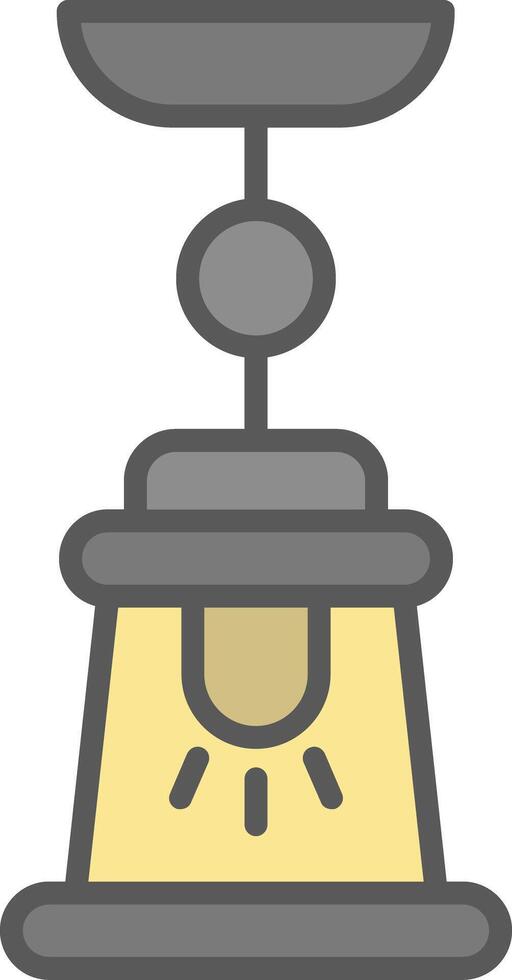 Lamp Line Filled Light Icon vector