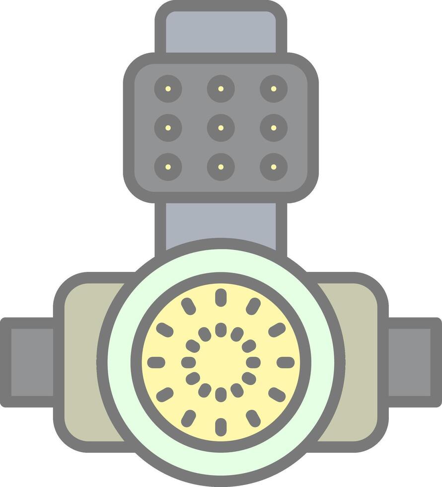 Head Light Line Filled Light Icon vector