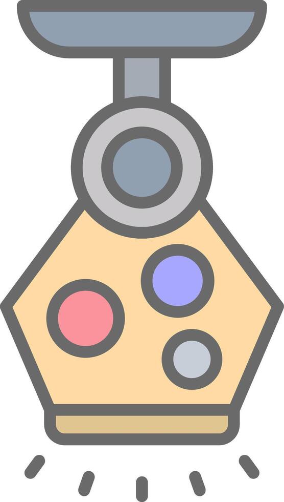Lamp Line Filled Light Icon vector