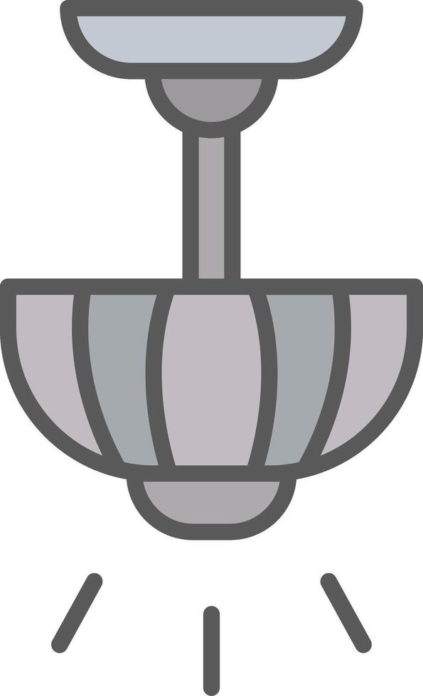 Lamp Line Filled Light Icon vector