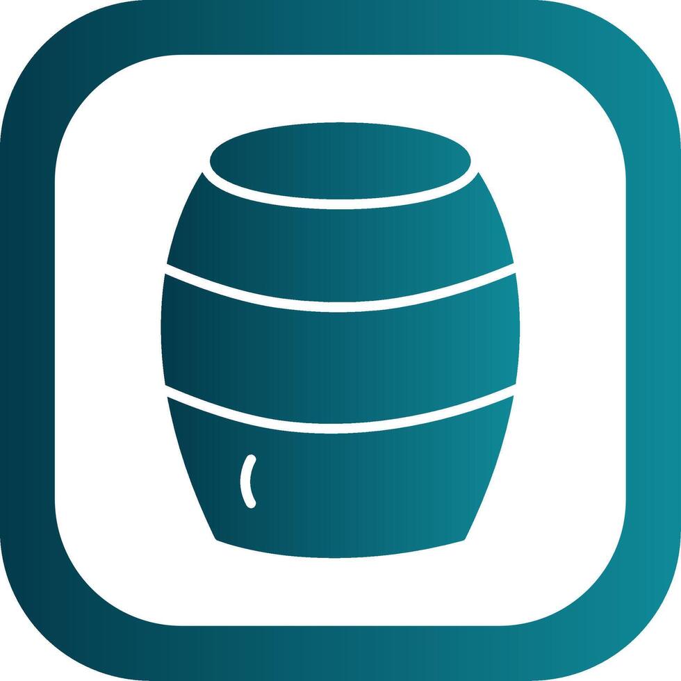 Barrel Glyph Gradient Corner Icon vector