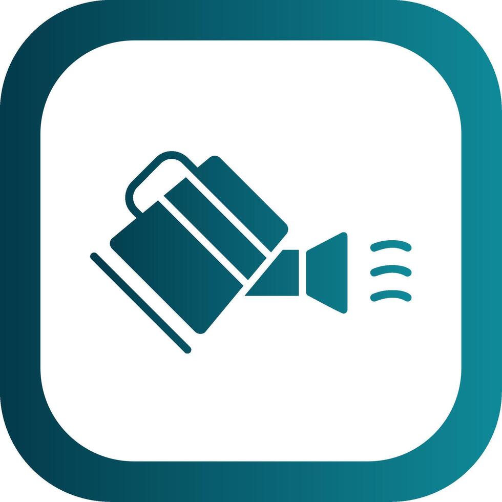 Water Can Glyph Gradient Corner Icon vector