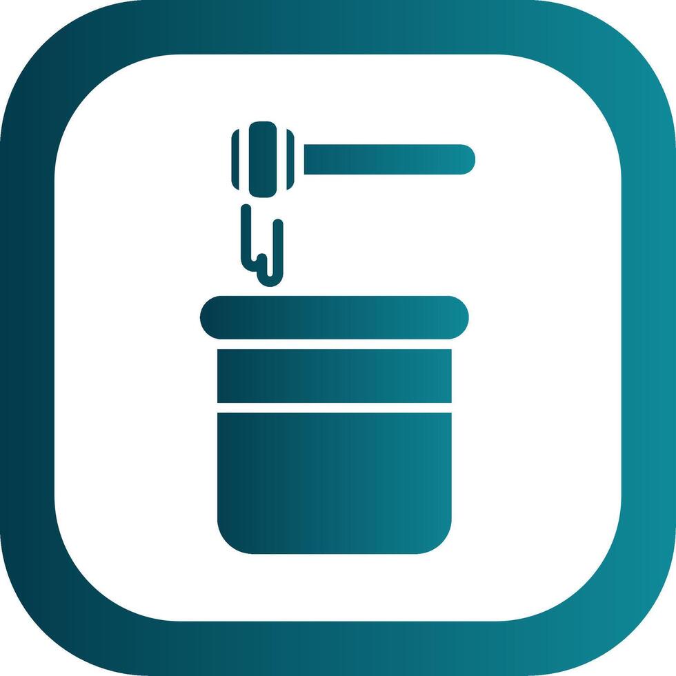 Honey Glyph Gradient Corner Icon vector