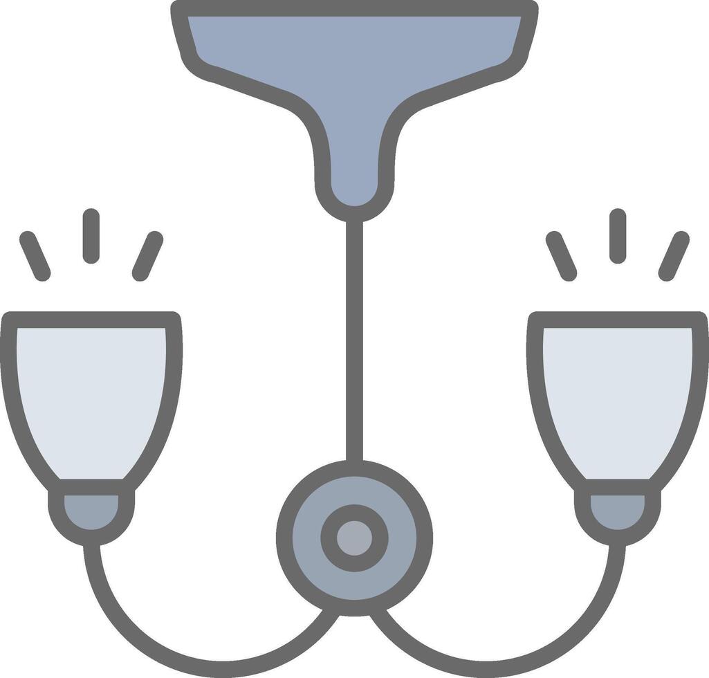 Lamp Line Filled Light Icon vector