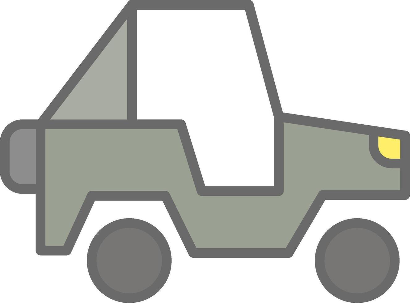 Jeep Line Filled Light Icon vector