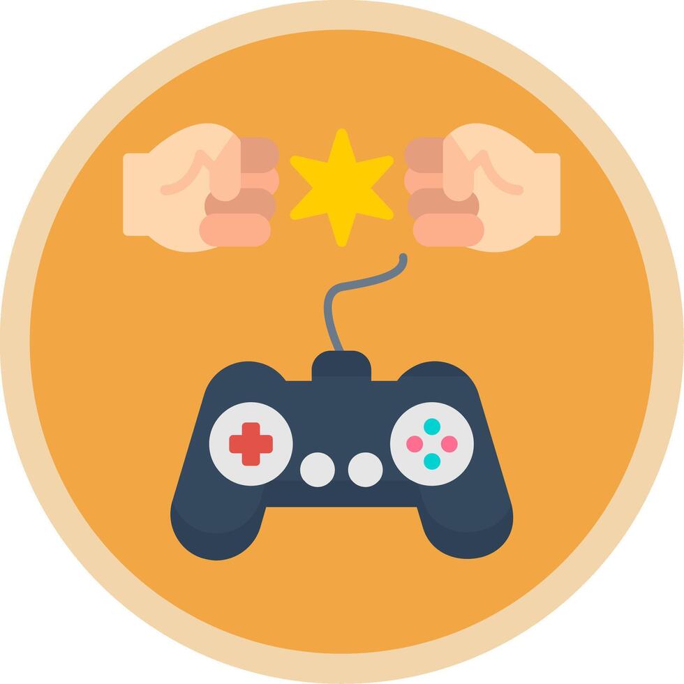 Fighting Flat Multi Circle Icon vector