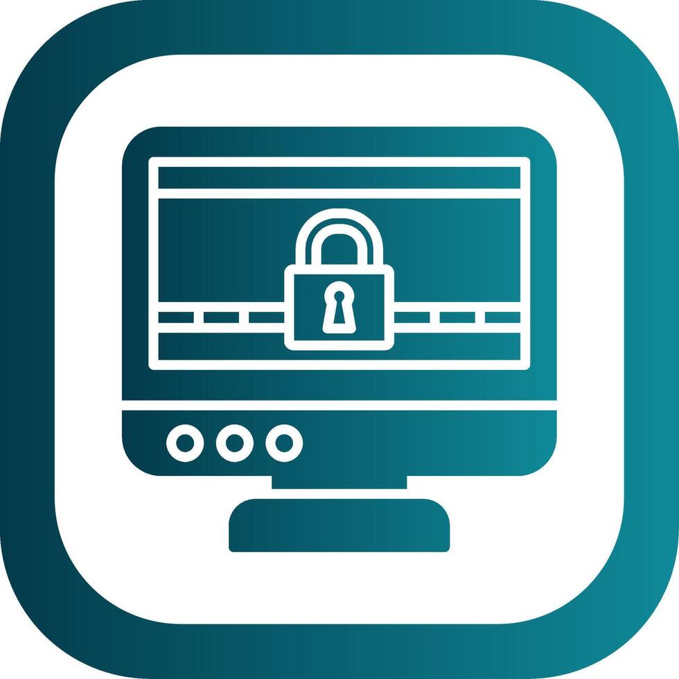 Ransomware Glyph Gradient Corner Icon vector