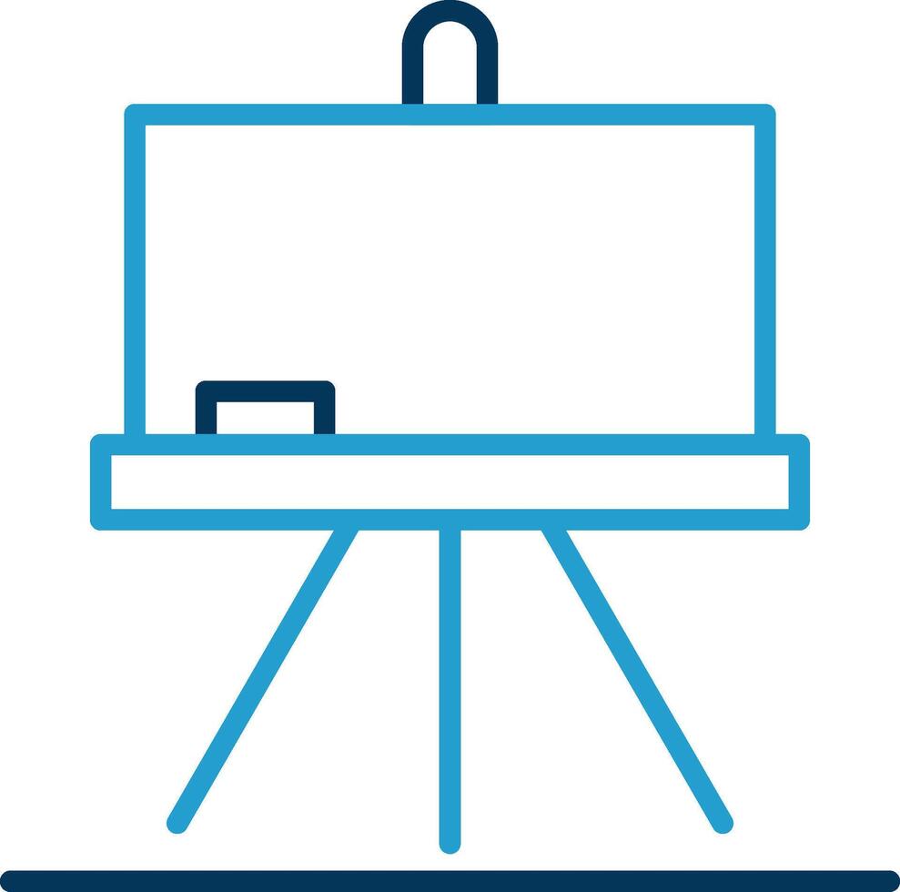 Blackboard Line Blue Two Color Icon vector