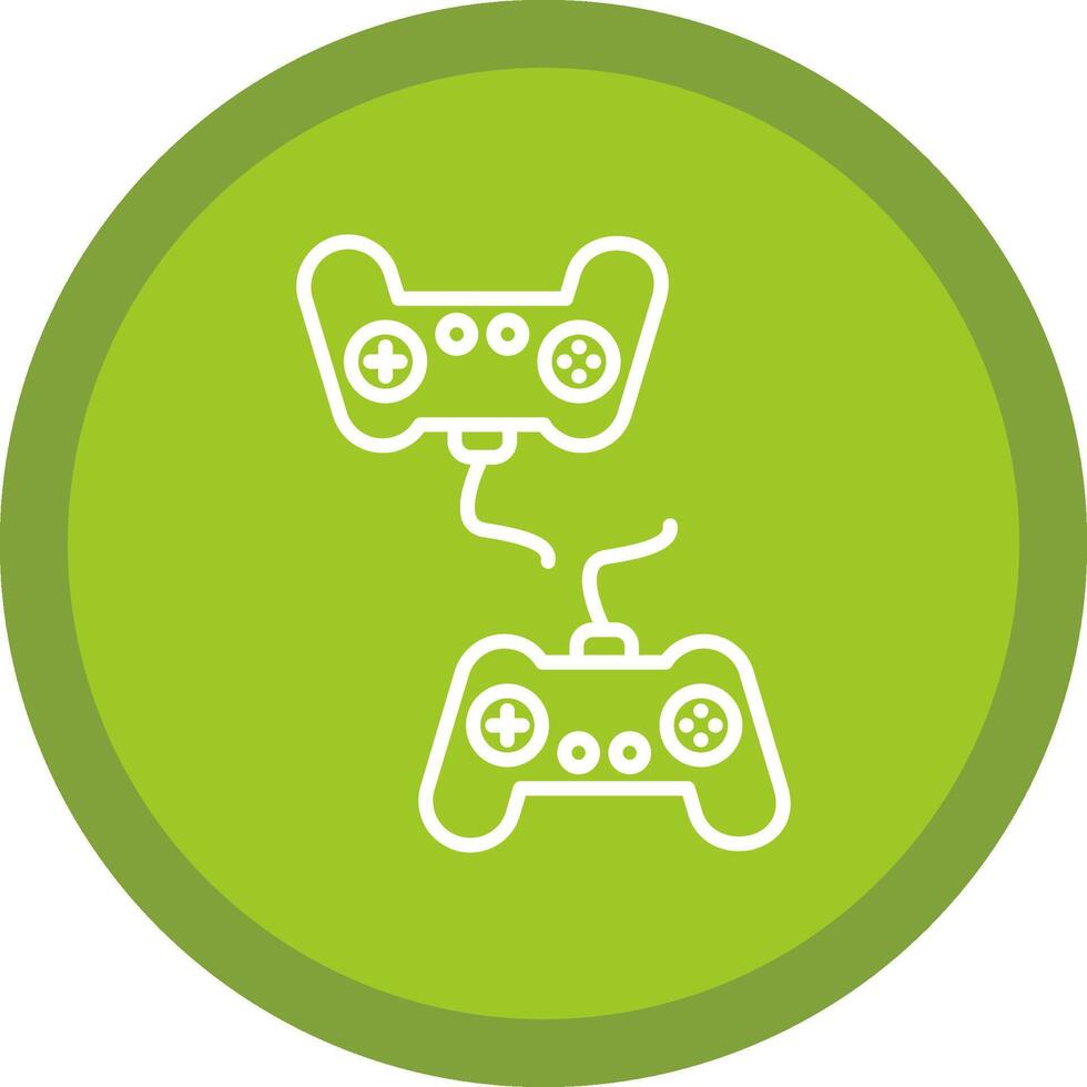 Player Versus Player Line Multi Circle Icon vector