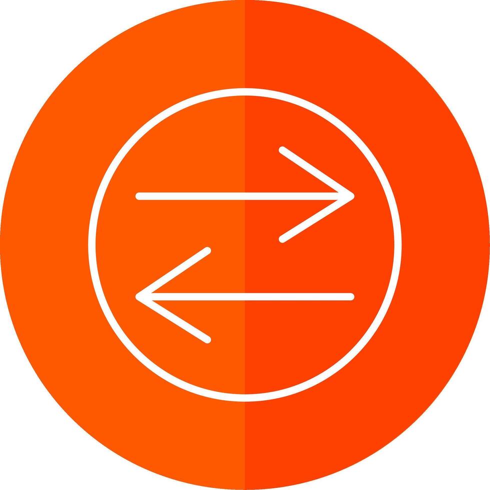 Swap Line Red Circle Icon vector