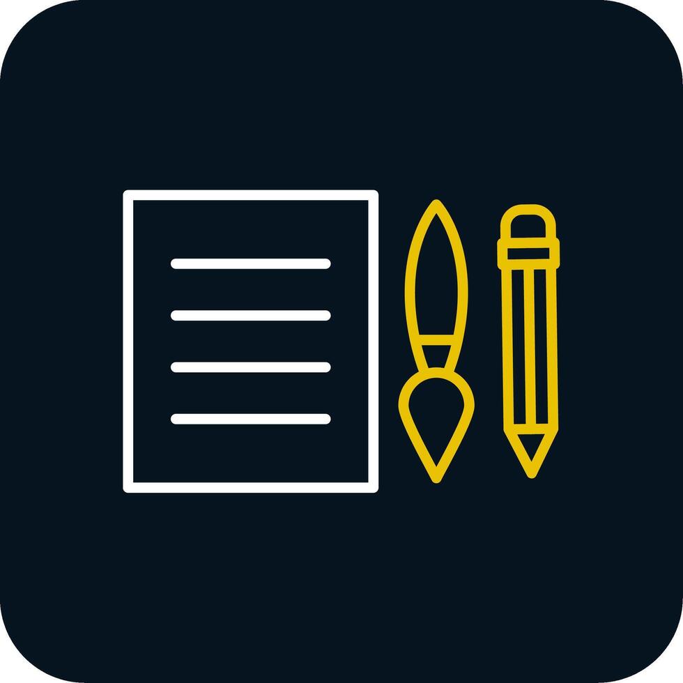 Edit Tools Line Red Circle Icon vector