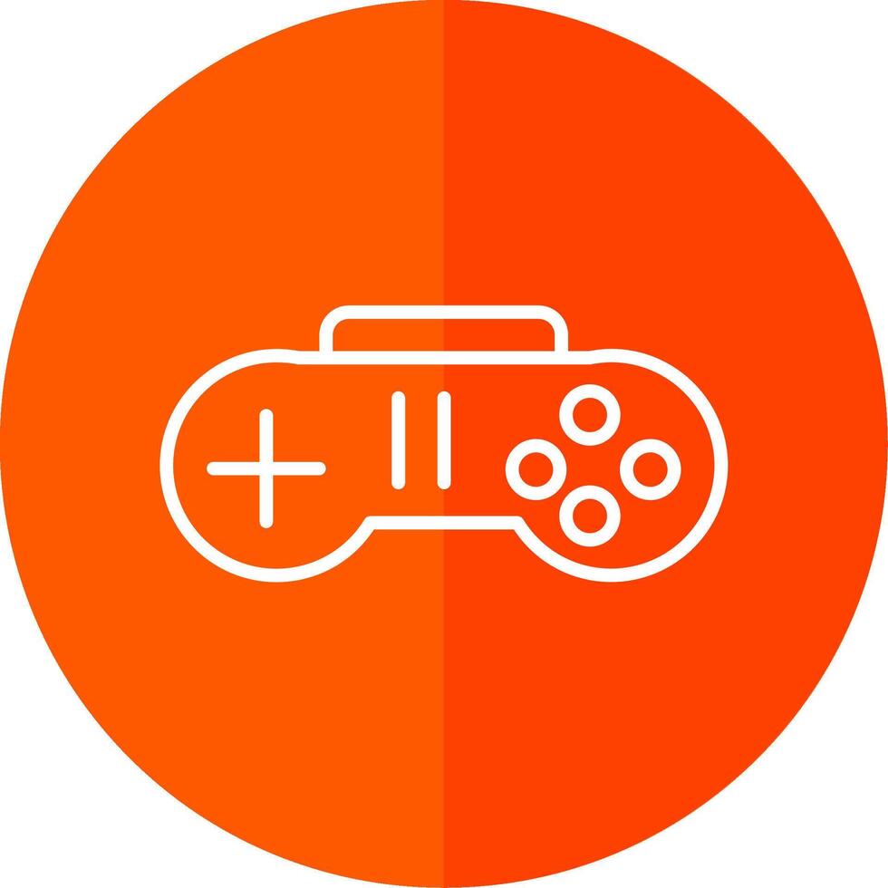 Game Development Line Red Circle Icon vector