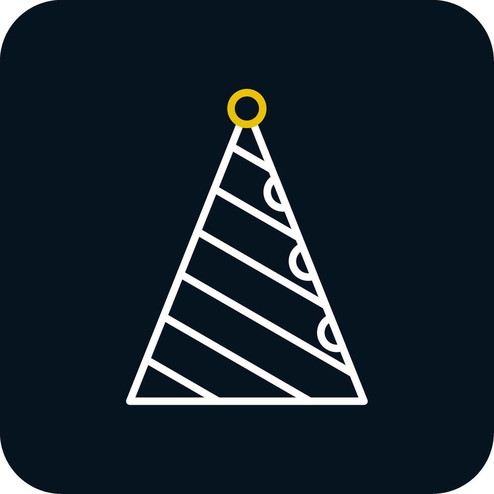 Hat Line Red Circle Icon vector