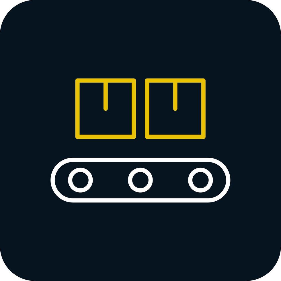 Conveyor Belt Line Red Circle Icon vector