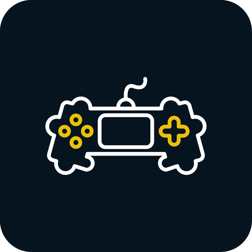 Game Line Red Circle Icon vector