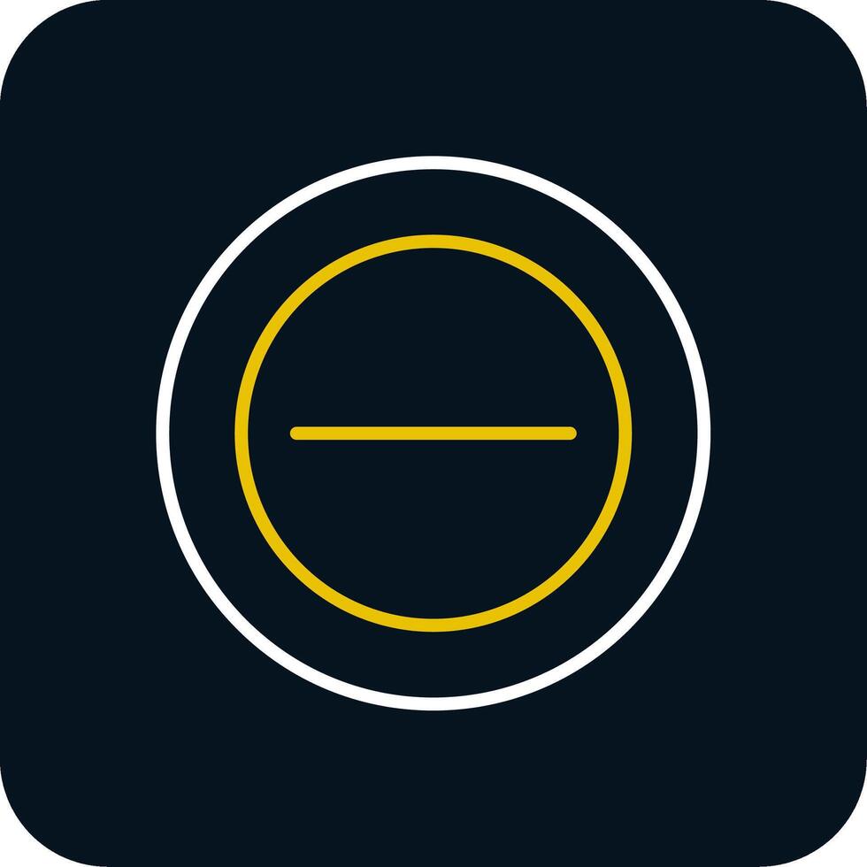 Minus Line Red Circle Icon vector