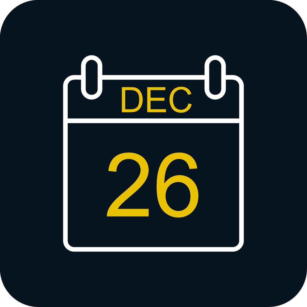 December Line Red Circle Icon vector