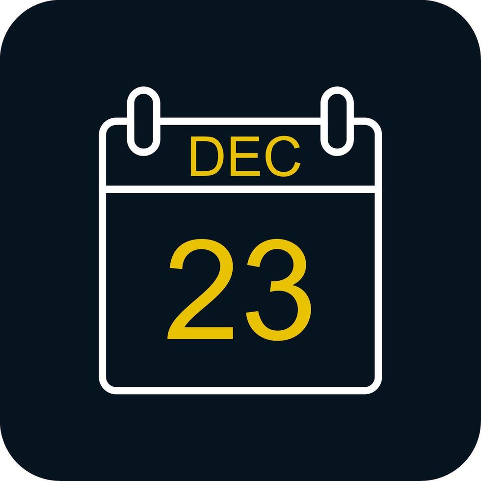 December Line Red Circle Icon vector