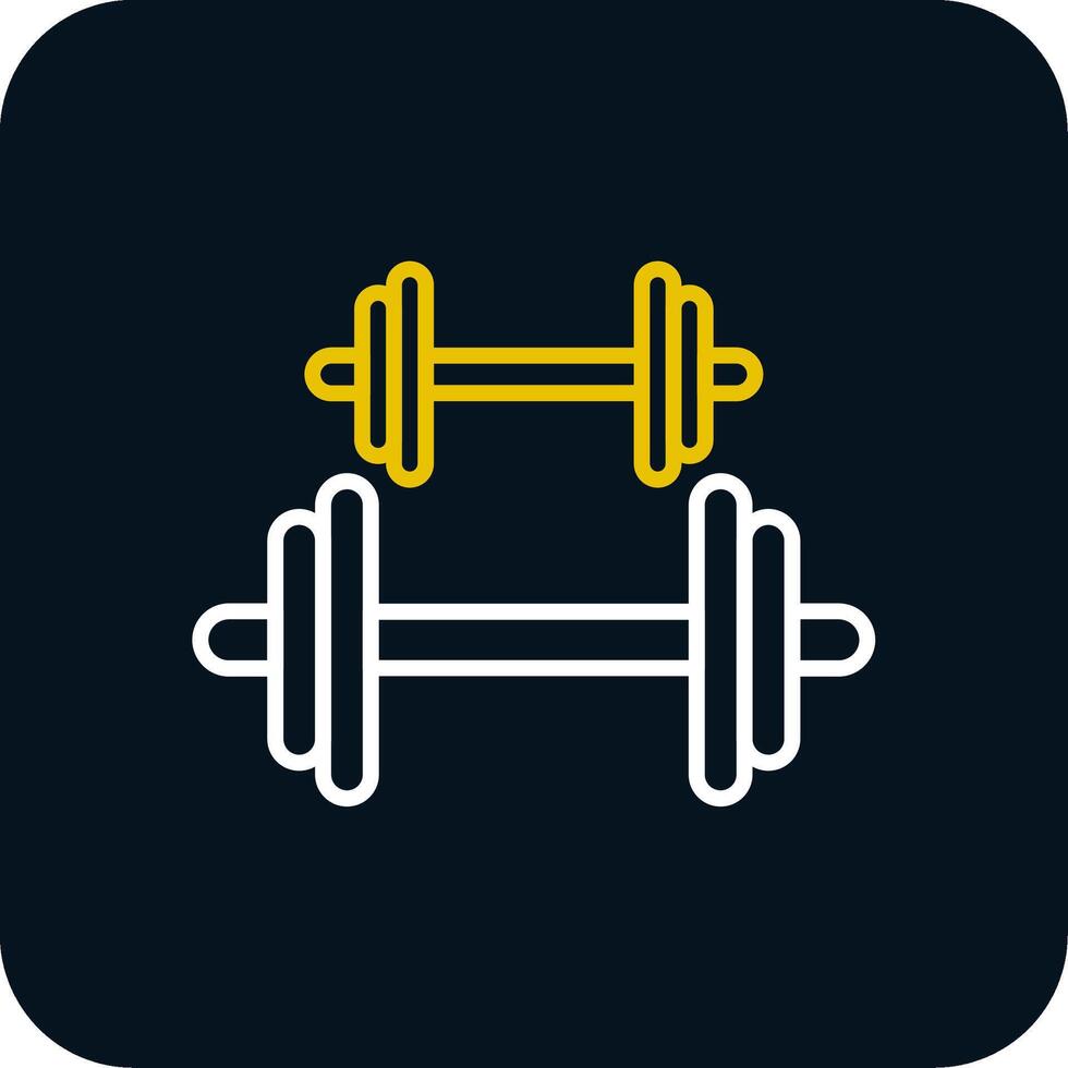 Dumbbell Line Red Circle Icon vector