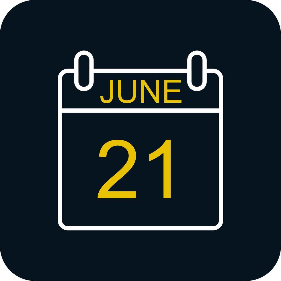 June Line Red Circle Icon vector