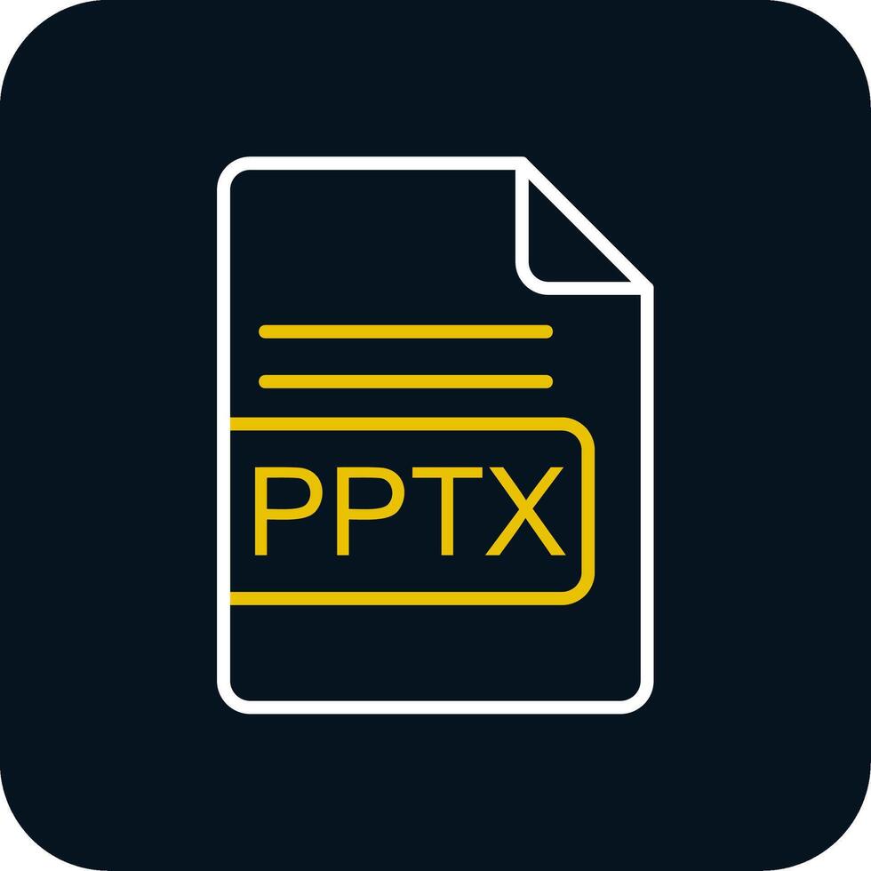 pptx archivo formato línea rojo circulo icono vector