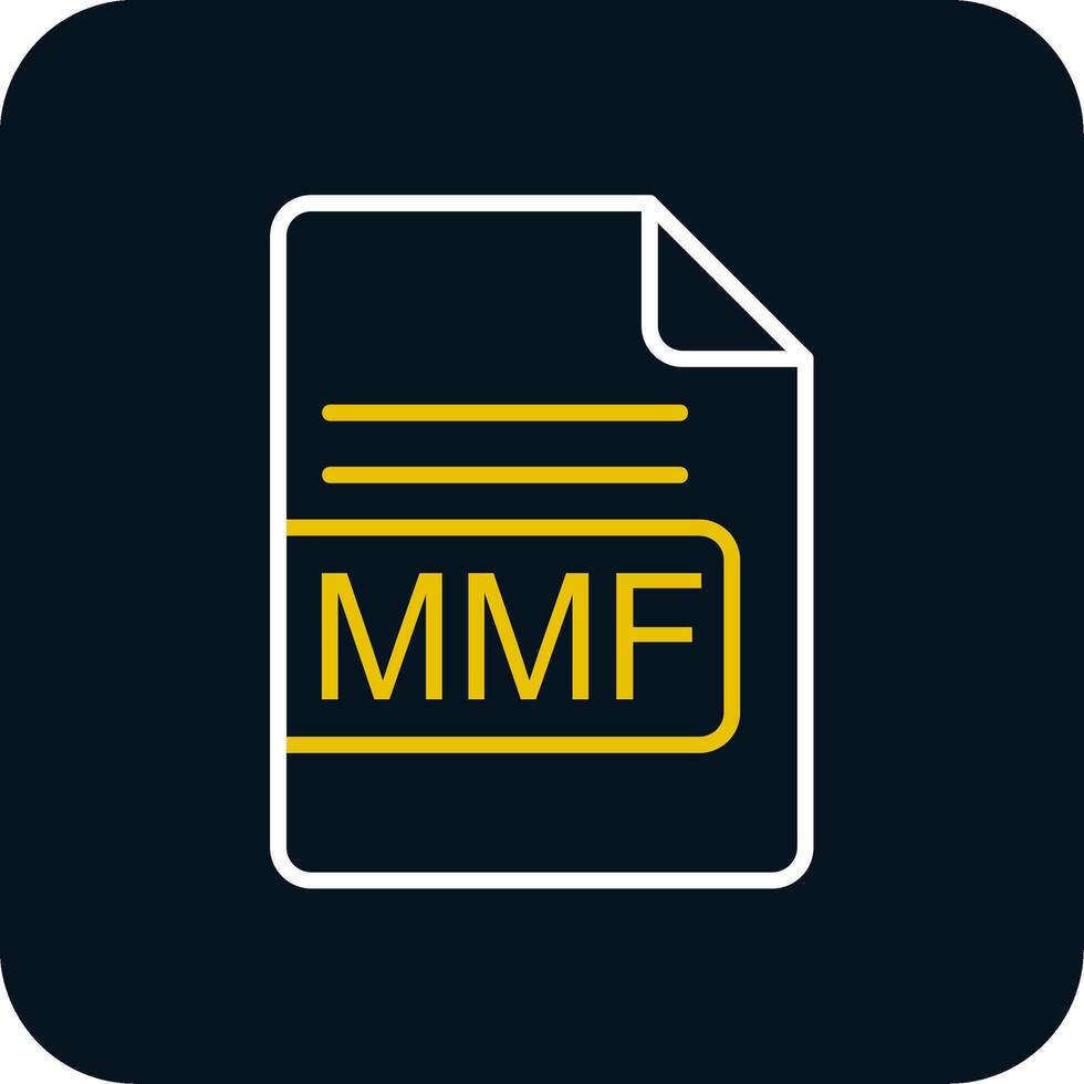 mmf archivo formato línea rojo circulo icono vector