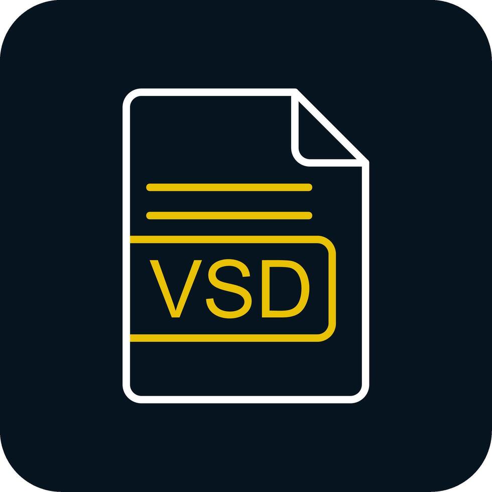 VSD File Format Line Red Circle Icon vector