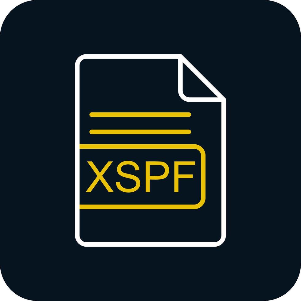xspf archivo formato línea rojo circulo icono vector