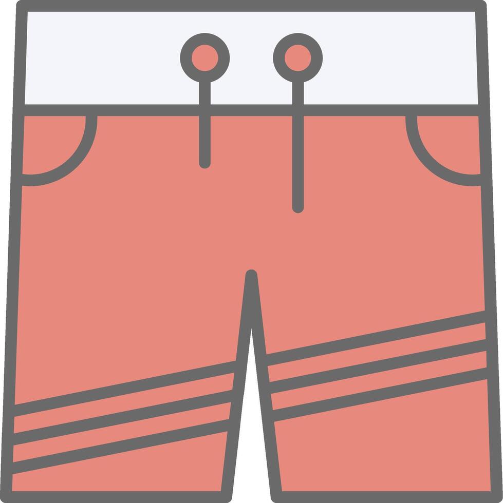Shorts Line Filled Light Icon vector