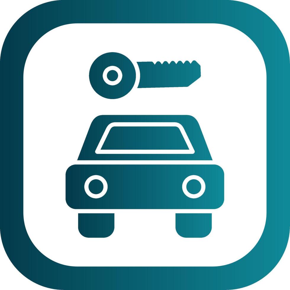 Car Rental Glyph Gradient Corner Icon vector