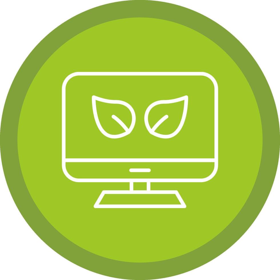 Eco Line Multi Circle Icon vector