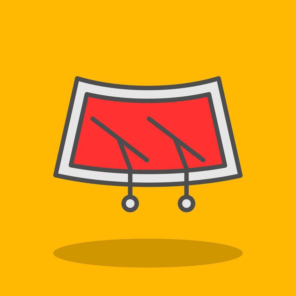 Windscreen Filled Shadow Icon vector
