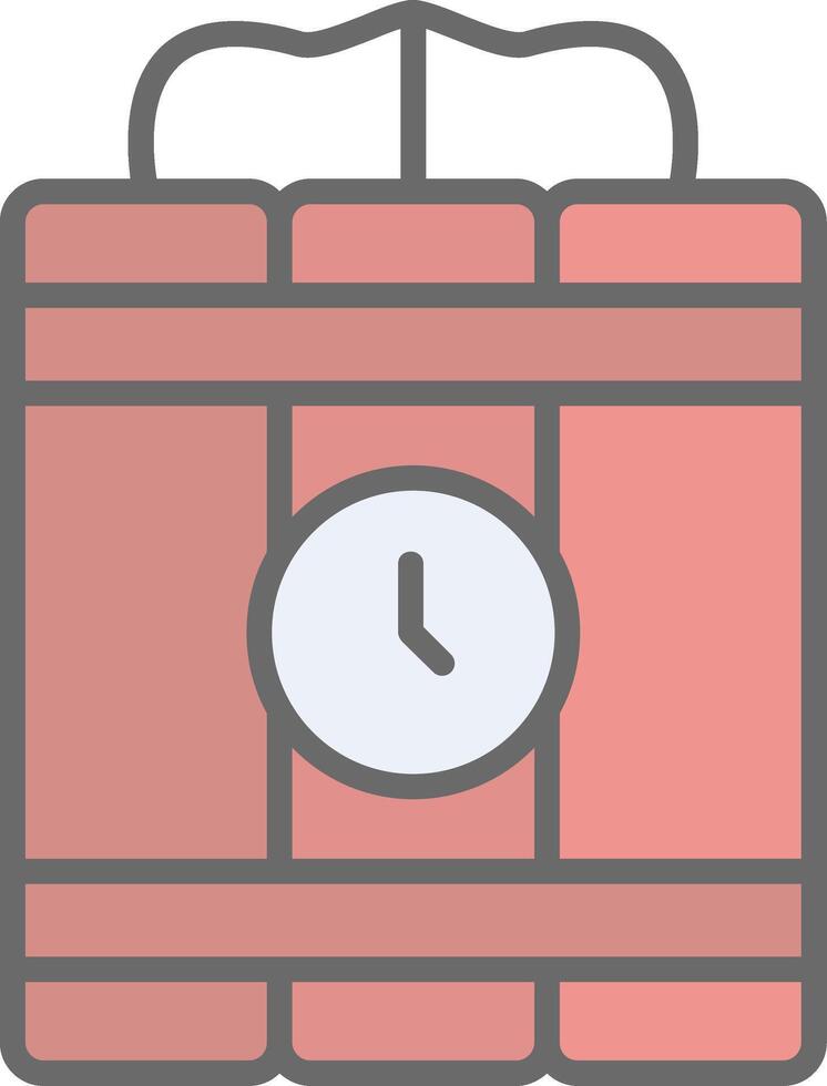 Dynamite Line Filled Light Icon vector