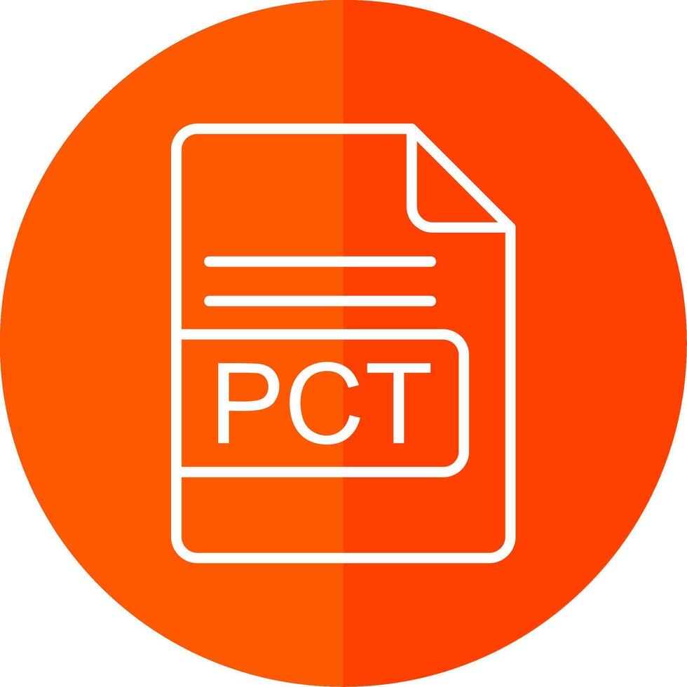 PCT File Format Line Red Circle Icon vector