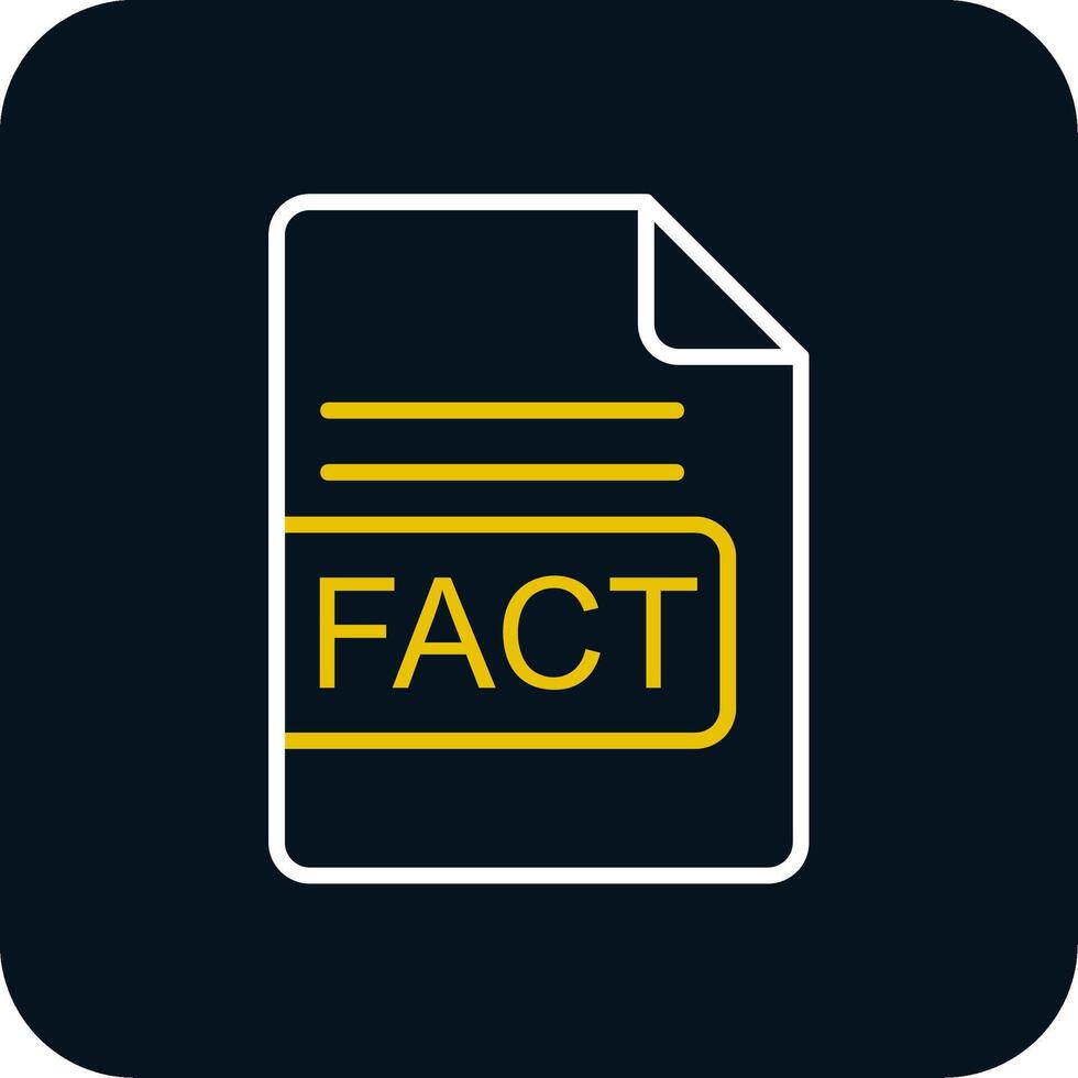 FACT File Format Line Red Circle Icon vector