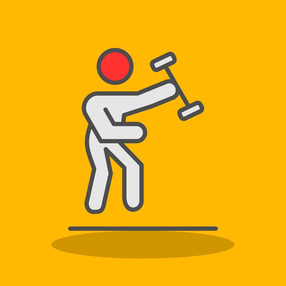 Exercise Filled Shadow Icon vector