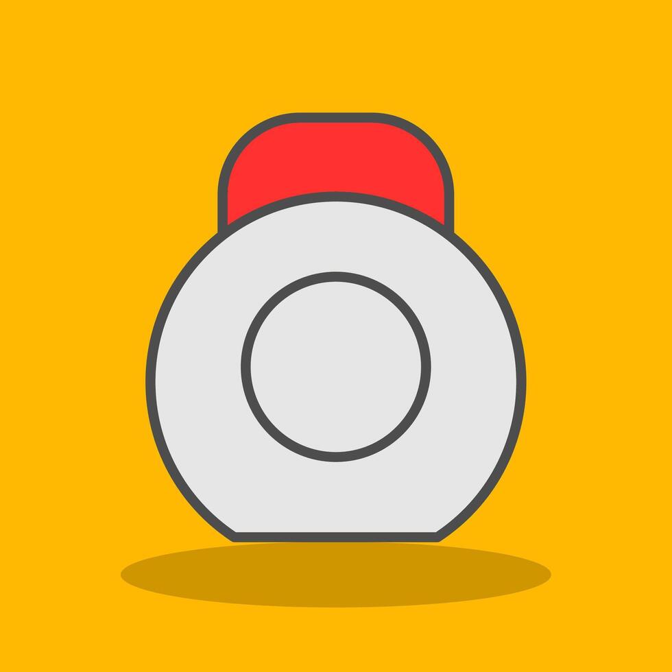 Kettlebell Filled Shadow Icon vector