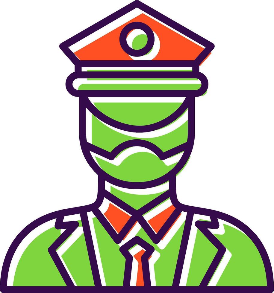 Captain Of Ship filled Design Icon vector