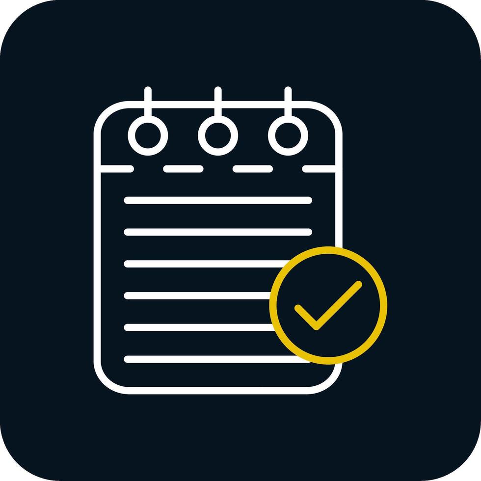 Checklist Line Red Circle Icon vector