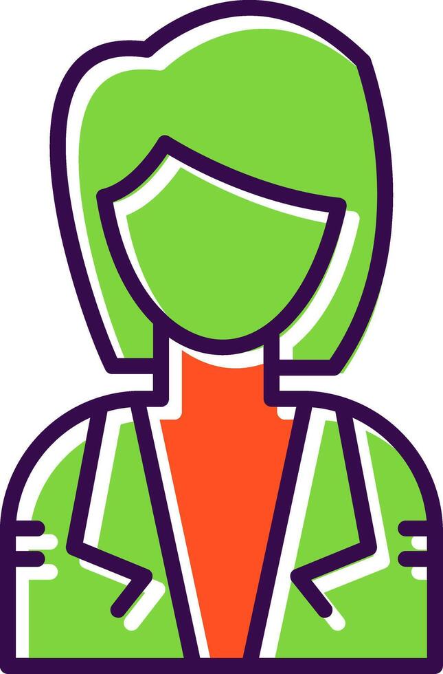 Stewardess filled Design Icon vector