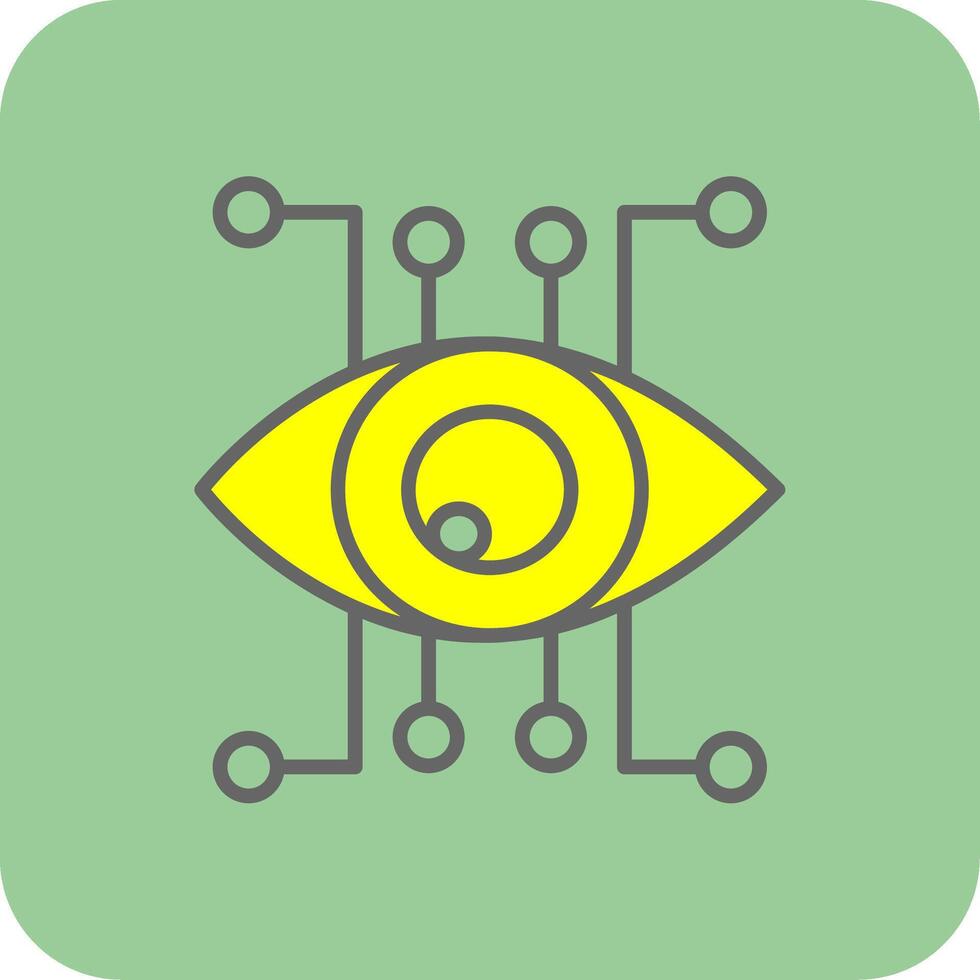 Eye Recognition Glyph Gradient Corner Icon vector