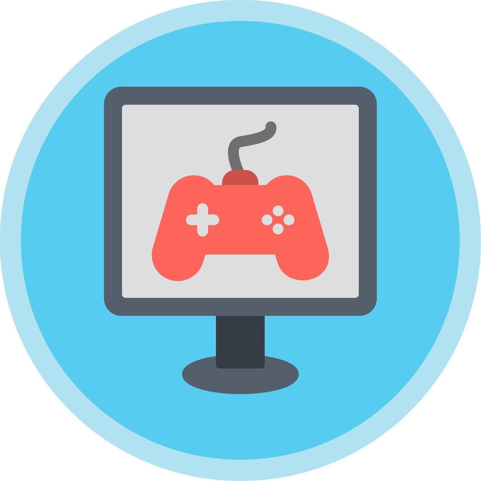 Gaming Flat Multi Circle Icon vector