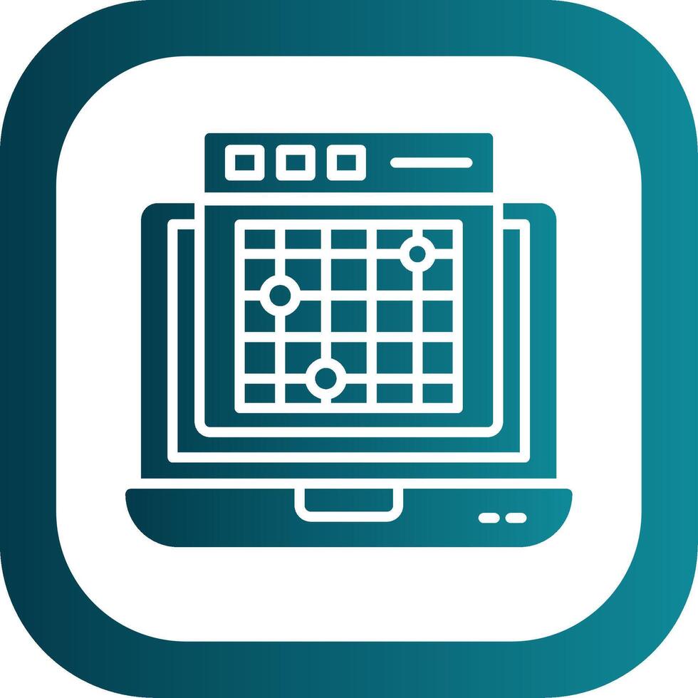 Heatmap Glyph Gradient Corner Icon vector