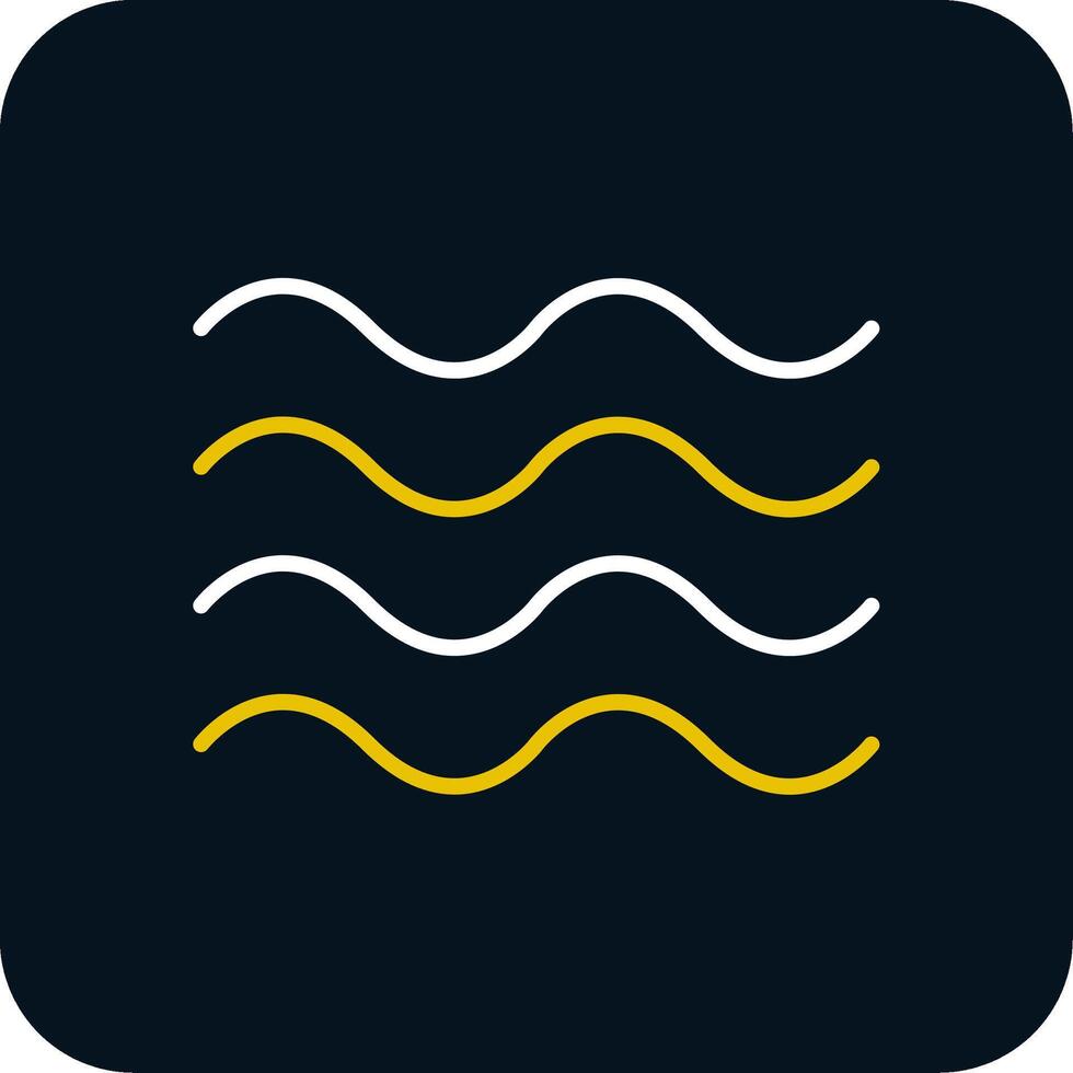 Waves Line Red Circle Icon vector