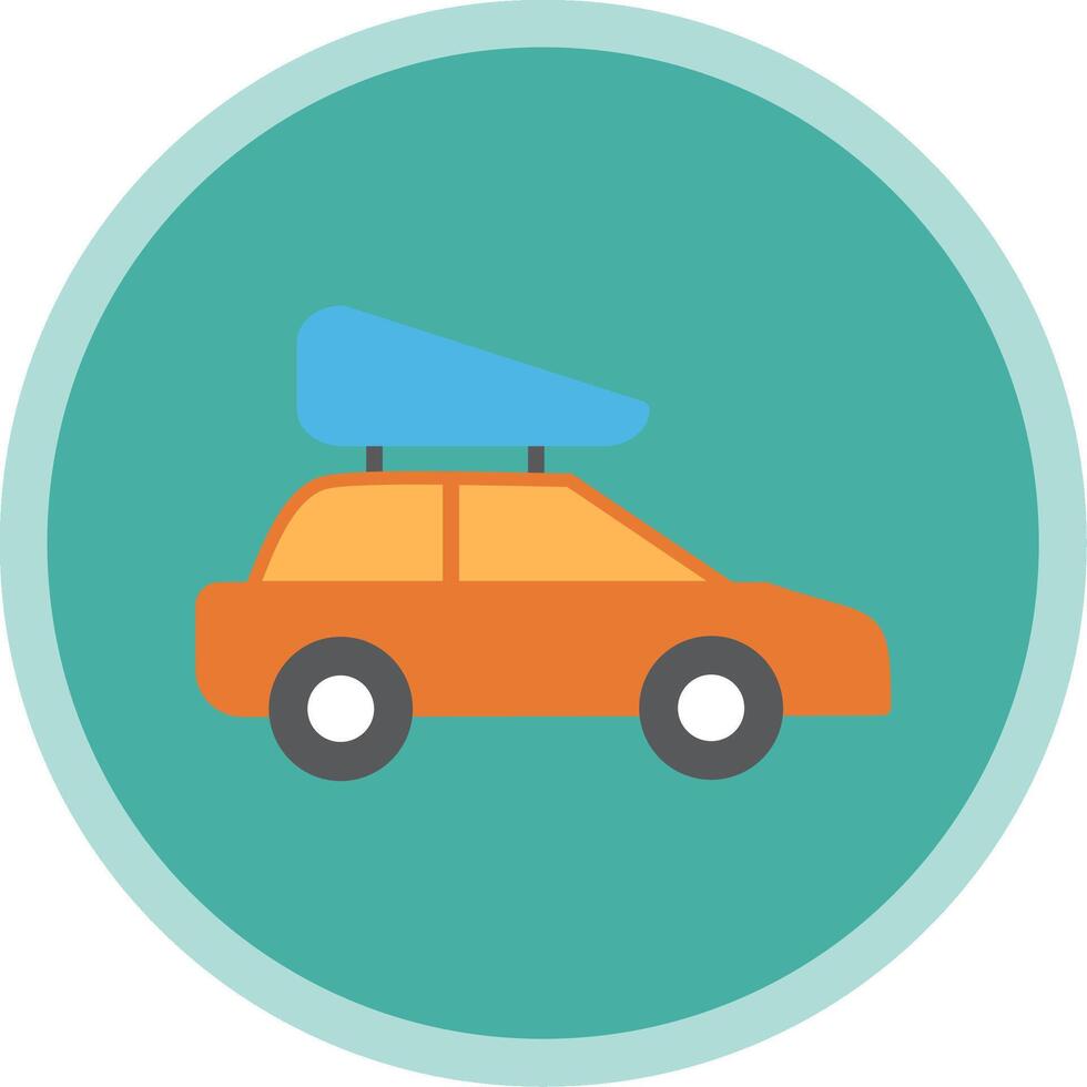 Family Car Flat Multi Circle Icon vector