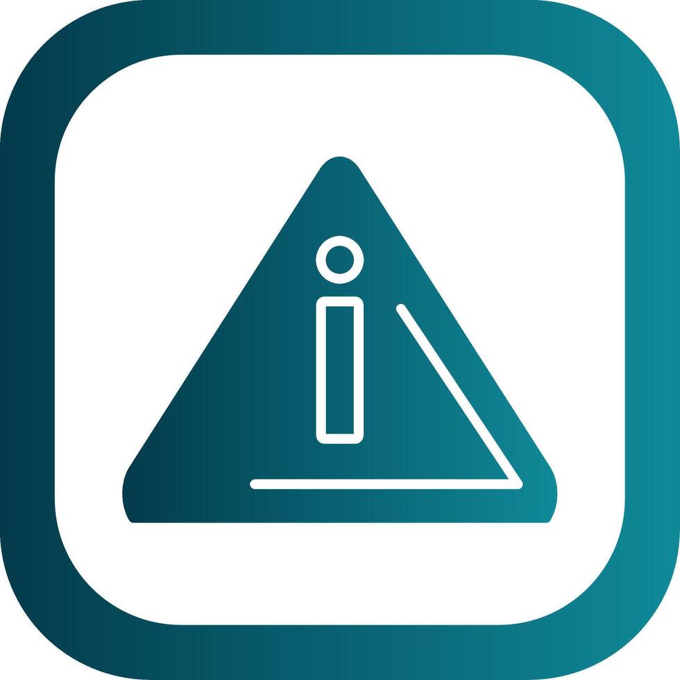 Alert Glyph Gradient Corner Icon vector