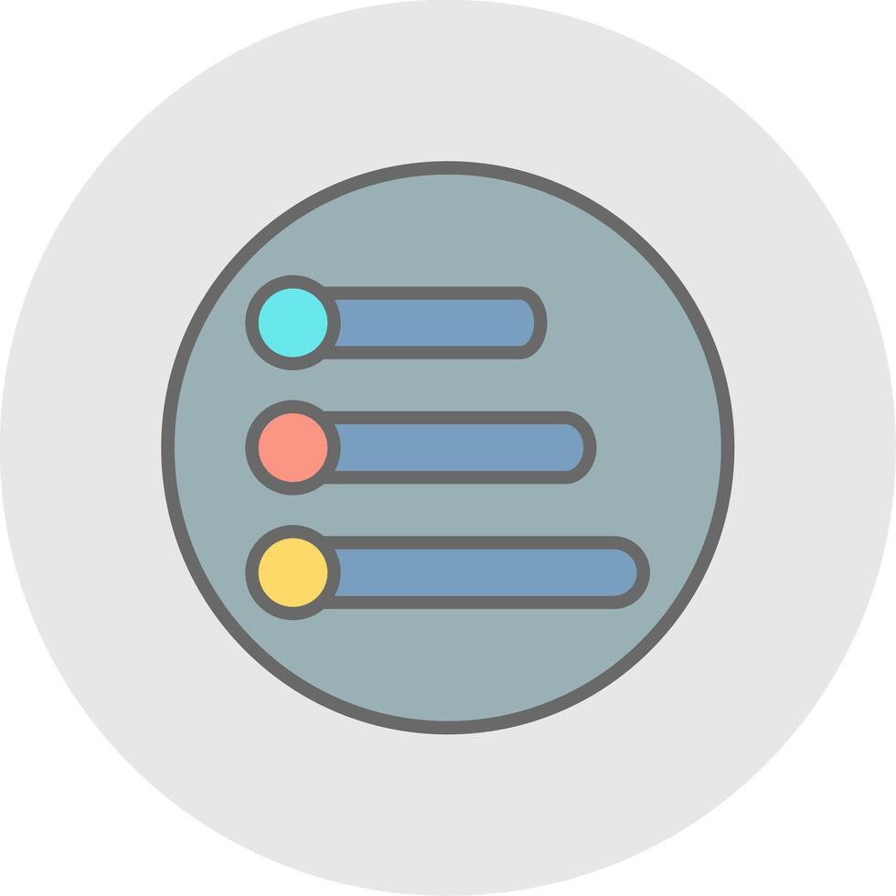 Progress Bar Line Filled Light Icon vector