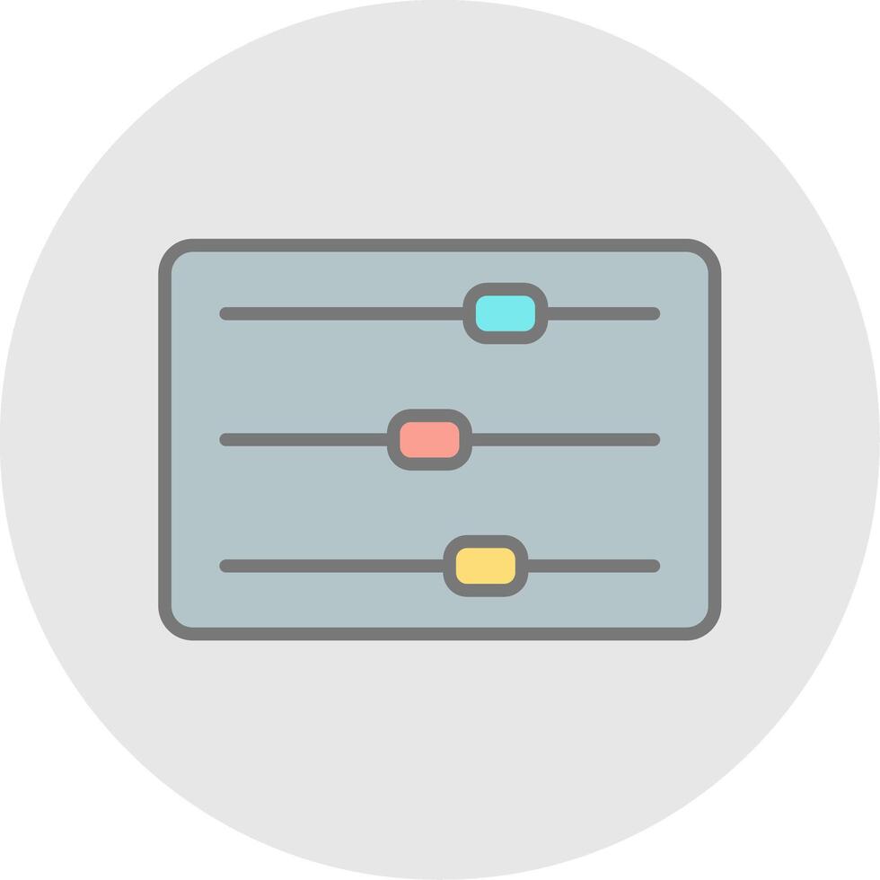 Sliders Line Filled Light Icon vector
