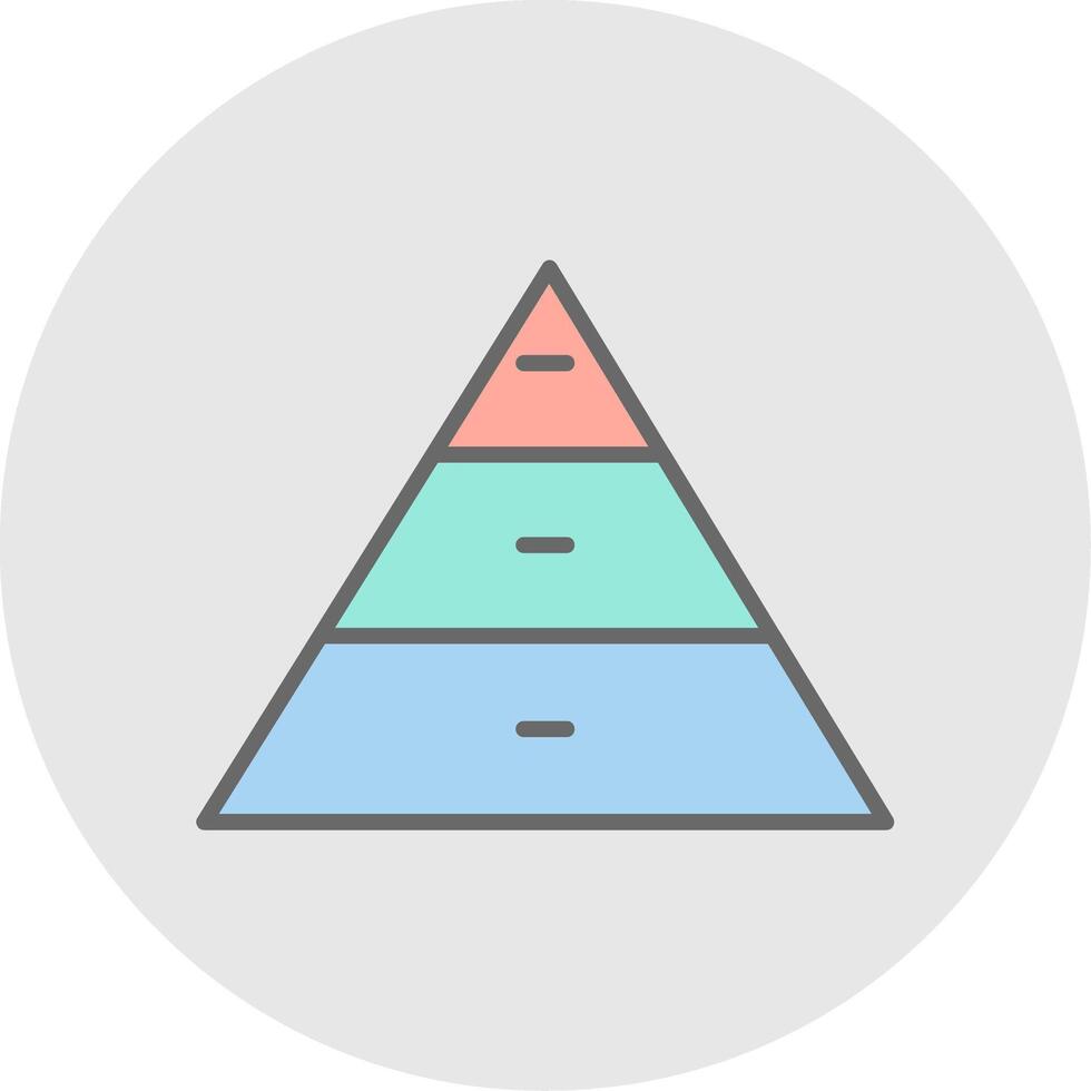 Pyramid Charts Line Filled Light Icon vector