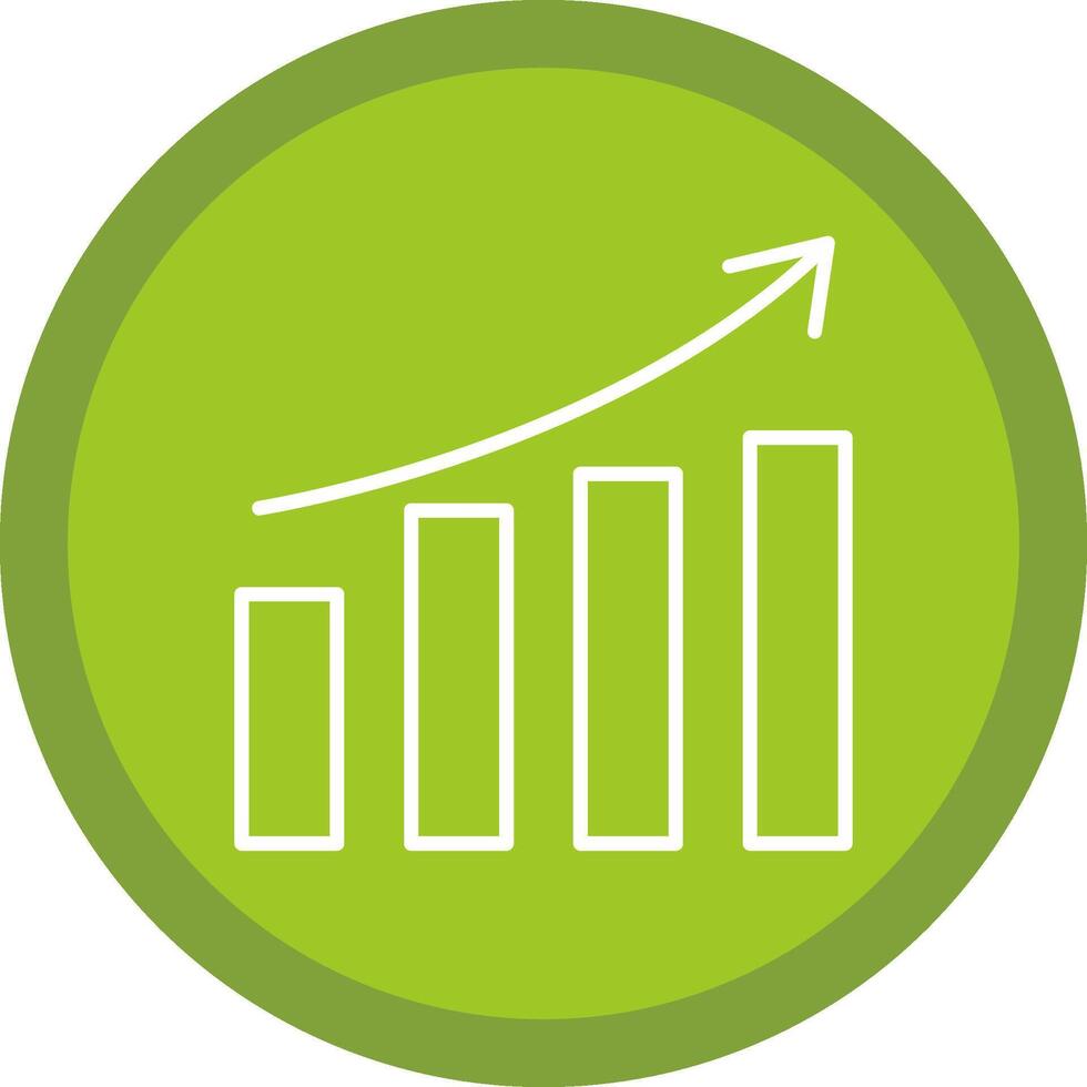 Growth Line Multi Circle Icon vector